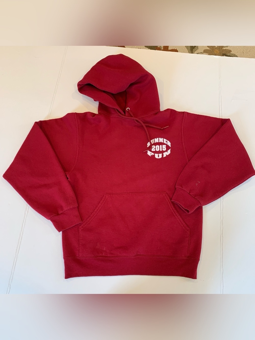 Women’s Small Unisex Style Red Summer 2015 Pullover Hoodie Hooded Sweatshirt